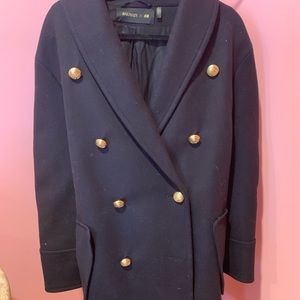 Balmain x h&m collab- RARE- black with gold buttons